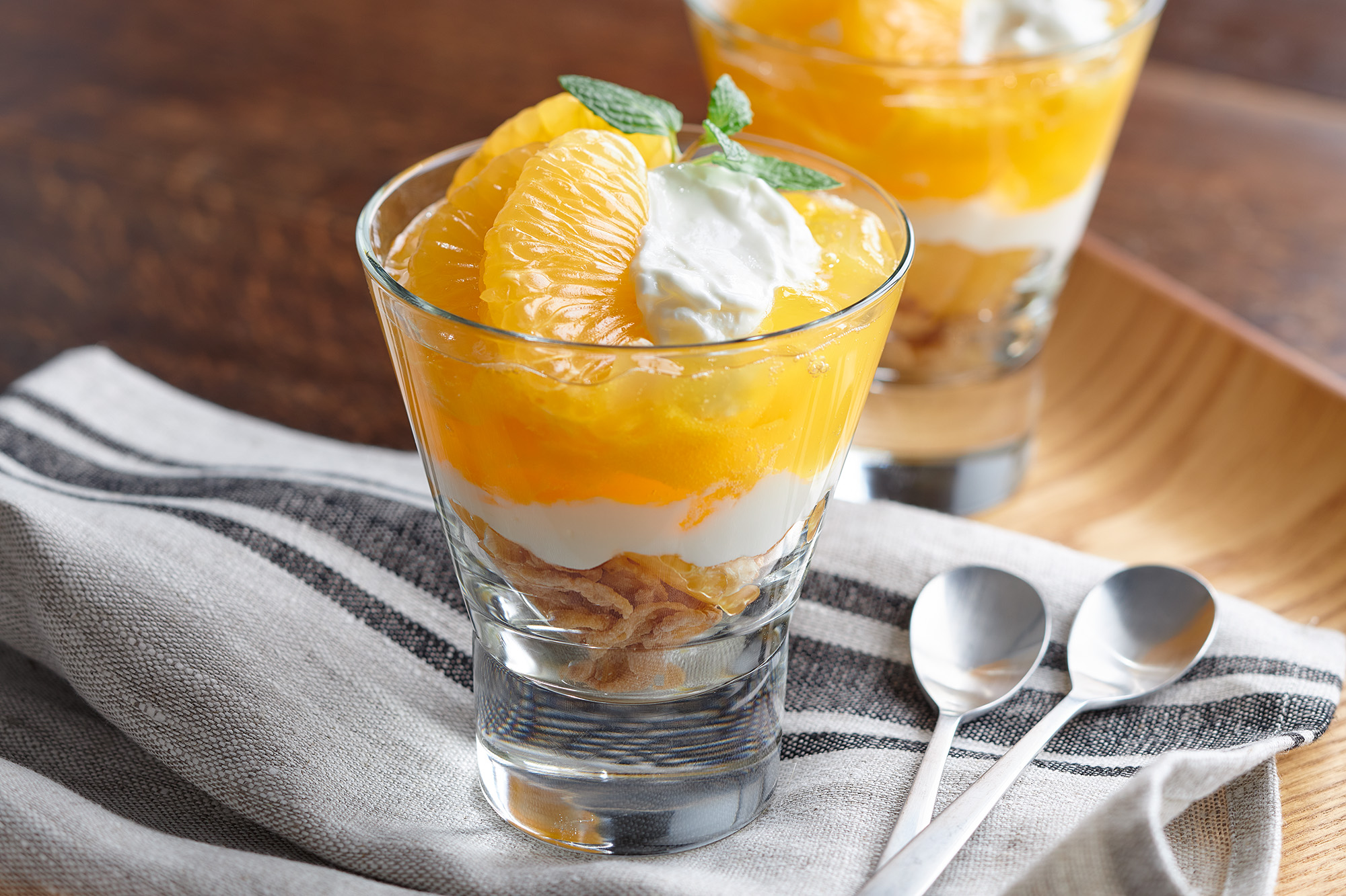 春のオレンジパフェ くらしモア